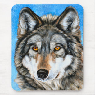 Alfombrilla De Ratón Lobo pintado