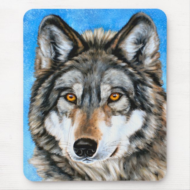 Alfombrilla De Ratón Lobo pintado (Frente)