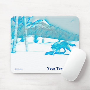 Alfombrilla De Ratón Lobo solitario en WInter