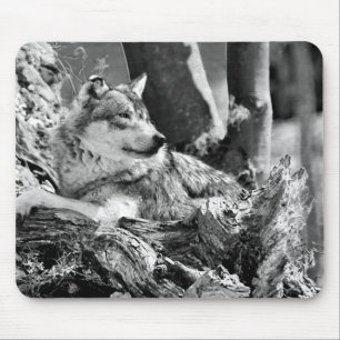 Alfombrilla De Ratón lobo vigilante