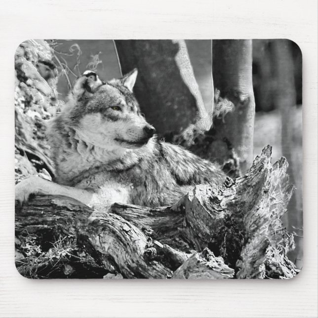 Alfombrilla De Ratón lobo vigilante (Frente)