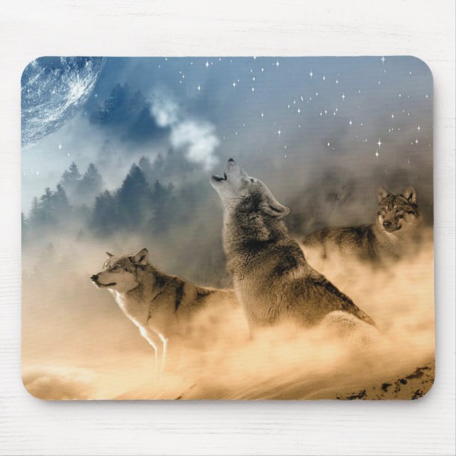 Alfombrilla De Ratón Lobos (Frente)