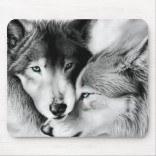 Alfombrilla De Ratón Lobos en el amor Mousepad