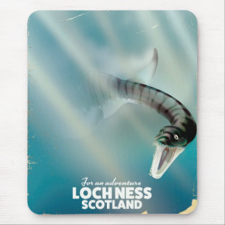 Alfombrilla De Ratón Loch Ness Scotland monstruo vintage poster de viaj