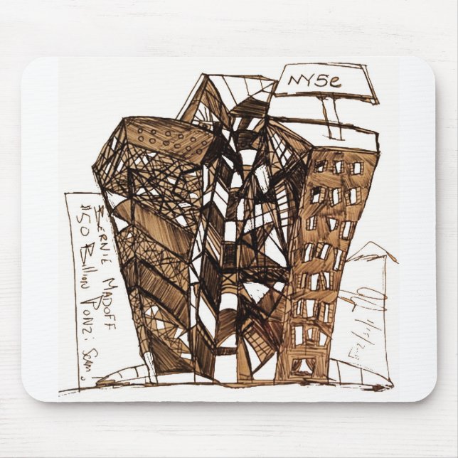 Alfombrilla De Ratón loco de blanco (Frente)