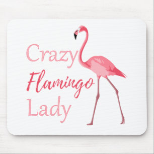 Alfombrilla De Ratón Loco Flamingo Lady Funny Flamingo