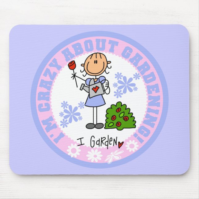 Alfombrilla De Ratón Loco por Mousepad que cultiva un huerto (Frente)