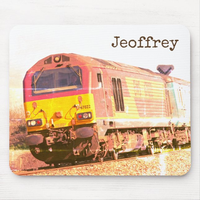 Alfombrilla De Ratón Locomotora diesel de época, personalizada, tu nomb (Frente)