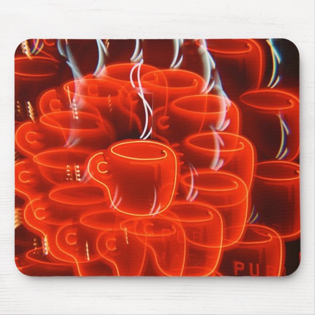 Alfombrilla De Ratón locura de la taza de café (Frente)