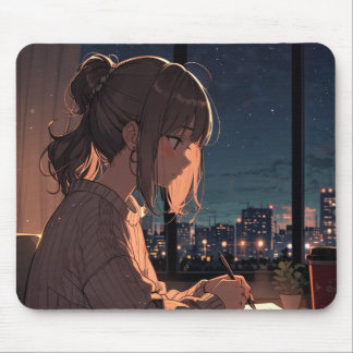 Alfombrilla De Ratón Lofi Chica Mousepad