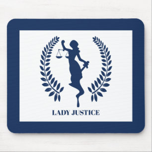 Alfombrilla De Ratón Logo de Blue Lady Justice Mouse