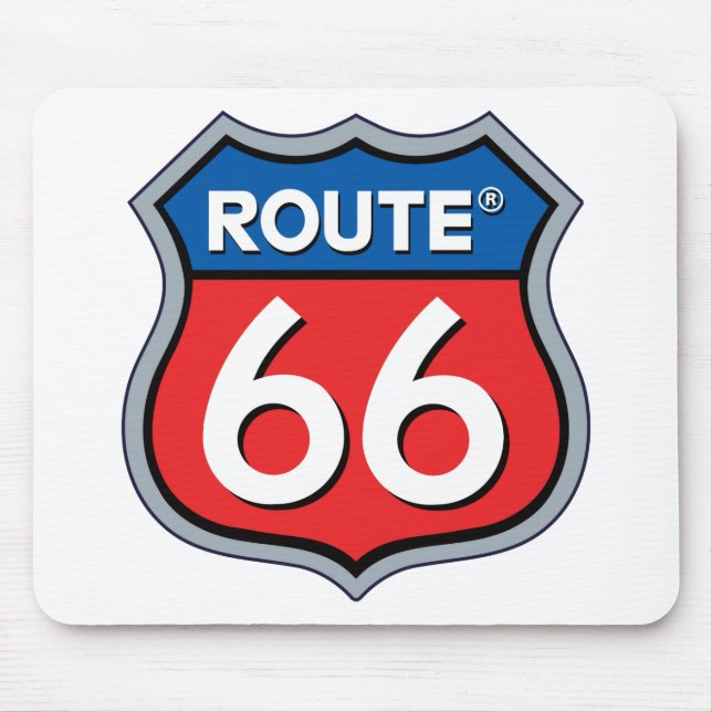 Alfombrilla De Ratón Logo de la ruta 66 (Frente)