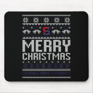 Alfombrilla De Ratón Logo de los Patriotas de Schenectady Feliz Navidad