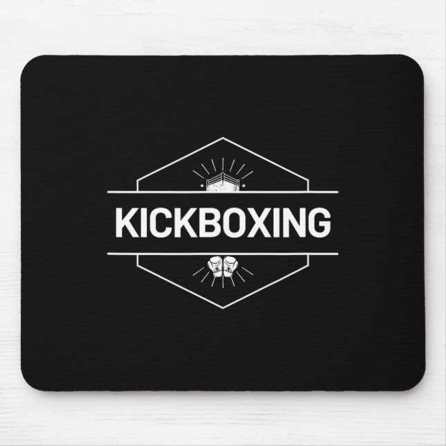 Alfombrilla De Ratón Logo de pelea de kickboxing (Frente)