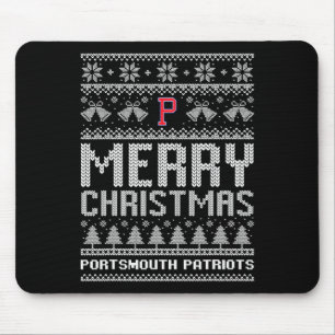 Alfombrilla De Ratón Logo de Portsmouth Patriots Feliz Navidad Sueño Fe