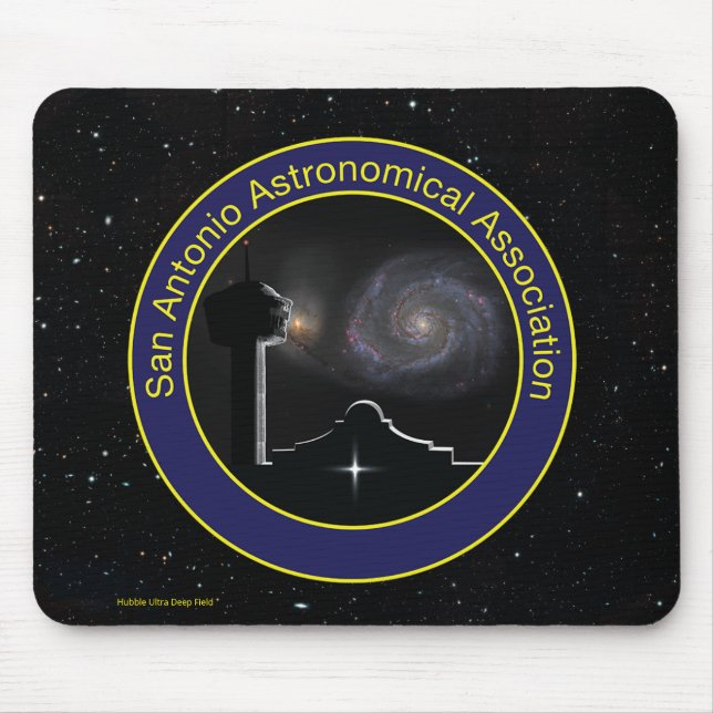 Alfombrilla De Ratón Logo de SAAA con almohadilla de ratón Hubble Deep  (Frente)