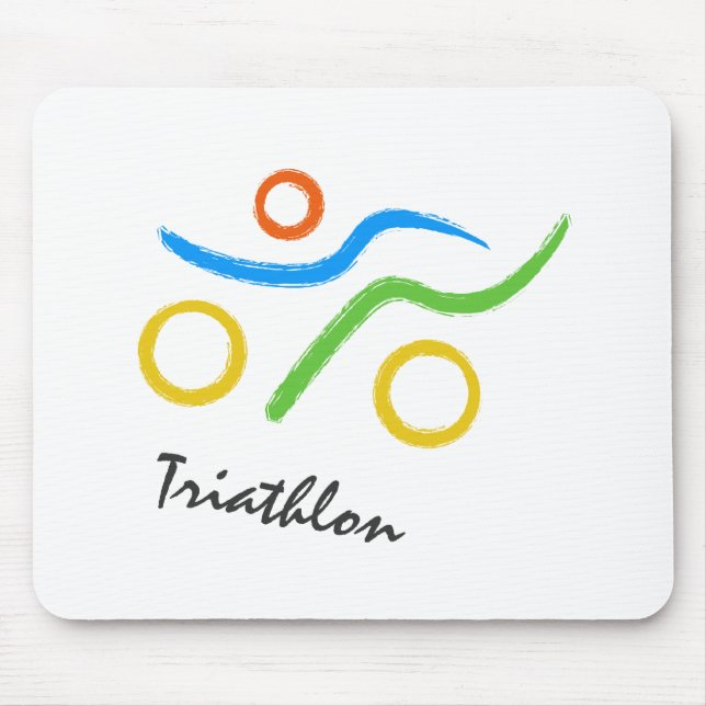 Alfombrilla De Ratón Logo de Triathlon (Frente)