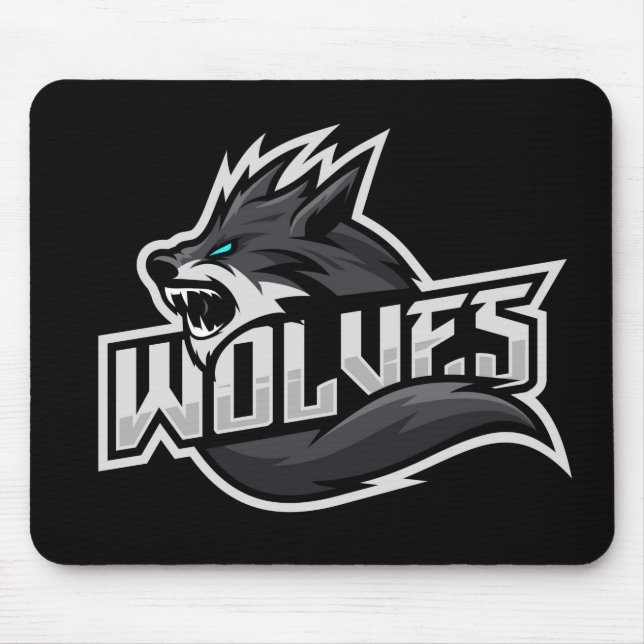 Alfombrilla De Ratón Logo de Wolves (Frente)