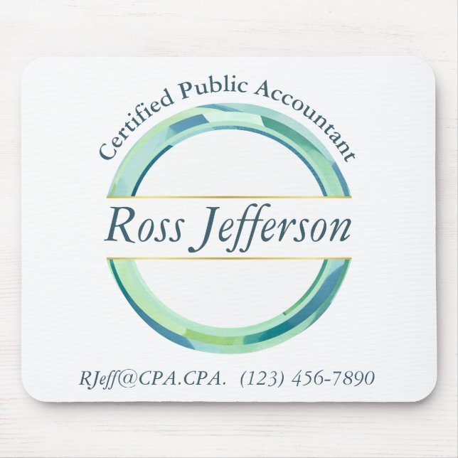 Alfombrilla De Ratón Logo del Círculo Azul (Frente)