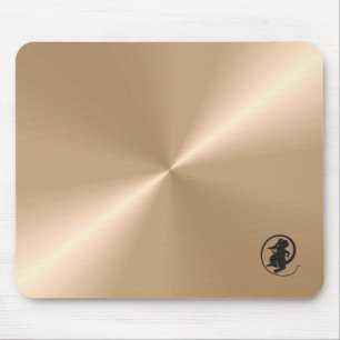 Alfombrilla De Ratón Logo del ratón en Nacre Metallic Mousepad