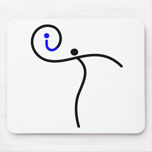 Alfombrilla De Ratón logotipo, 01 negro/azul. (Frente)