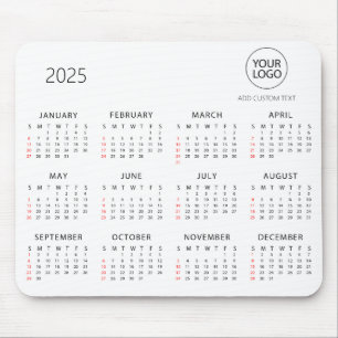 Alfombrilla De Ratón Logotipo comercial de personalizado   Calendario p