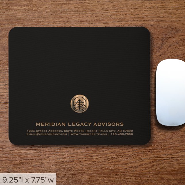 Alfombrilla De Ratón Logotipo de cobre de lujo negro (Subido por el creador)