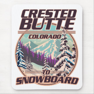 Alfombrilla De Ratón logotipo de Crested Butte Colorado Snowboarding