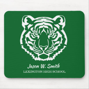 Alfombrilla De Ratón Logotipo de Green Tigers Mascota Escolar