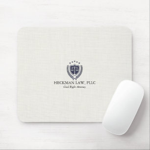Alfombrilla De Ratón Logotipo de Justicia de Textura de Línea Blanca