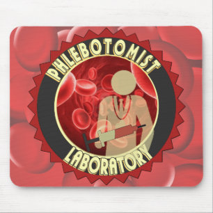 ALFOMBRILLA DE RATÓN LOGOTIPO DE LA SANGRE DE PHLEBOTOMIST