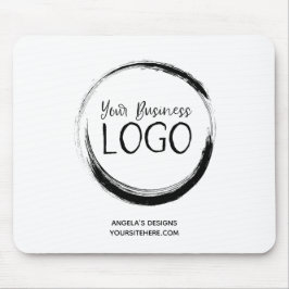 Alfombrilla De Ratón Logotipo de Negocio Negro Promocional