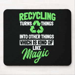 Alfombrilla De Ratón Logotipo de reciclaje Ecologista Reciclaje Día de