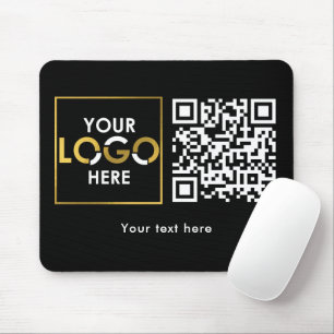Alfombrilla De Ratón Logotipo de su empresa aquí Código QR moderno