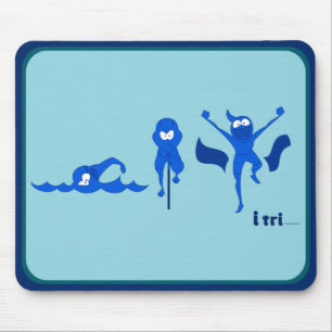 Alfombrilla De Ratón logotipo de Tri Toon en el azul para el mousepad