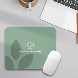 Alfombrilla De Ratón Logotipo del Asesor Verde Botánico de Salud Conduc
