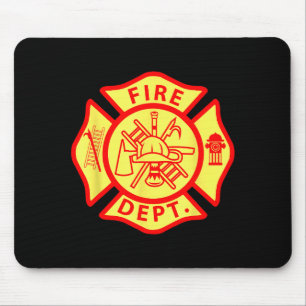 Alfombrilla De Ratón Logotipo del Departamento de Bomberos Símbolo Unif