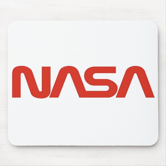 Alfombrilla De Ratón Logotipo del gusano rojo de la NASA (Frente)