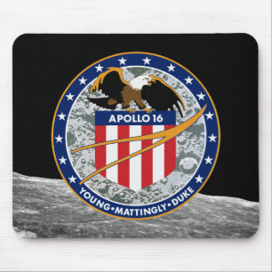 Alfombrilla De Ratón Logotipo del parche de la misión de la NASA Apolo