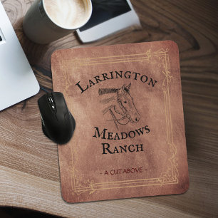 Alfombrilla De Ratón Logotipo del Personalizable de negocios de caballo