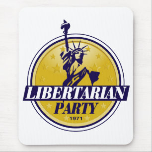 Alfombrilla De Ratón Logotipo libertario del fiesta político