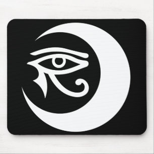 Alfombrilla De Ratón Logotipo Mousepad (blanco/ojo morado) de LunaSees