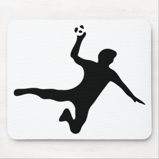 Alfombrilla De Ratón logotipo negro del jugador del balonmano