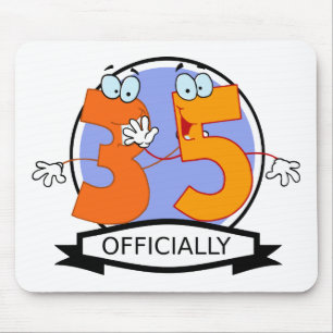 Alfombrilla De Ratón Logotipo oficial de cumpleaños 35