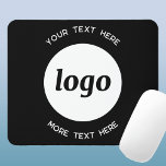 Alfombrilla De Ratón Logotipo simple y promoción de negocios de texto<br><div class="desc">Sencillo logotipo y texto personalizado para su empresa. Reemplace el logotipo y el texto por el propio personalizar,  y quite el texto si lo prefiere. Minimalista y profesional para reflejar tu marca.</div>