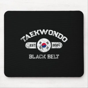 Alfombrilla De Ratón Logro de Cinturón Negro de Taekwondo 2024 Bandera