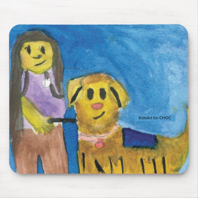 Alfombrilla De Ratón Lois the Therapy Dog - Arte infantil para CHOC (Frente)