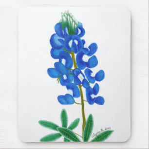 Alfombrilla De Ratón Lone Star Bluebonnet Mousepad