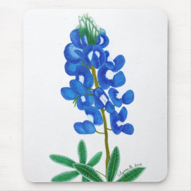 Alfombrilla De Ratón Lone Star Bluebonnet Mousepad (Frente)