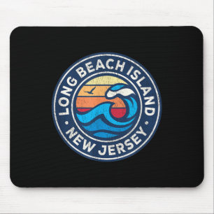 Alfombrilla De Ratón Long Beach Island New Jersey Nj Vintage Nautical W